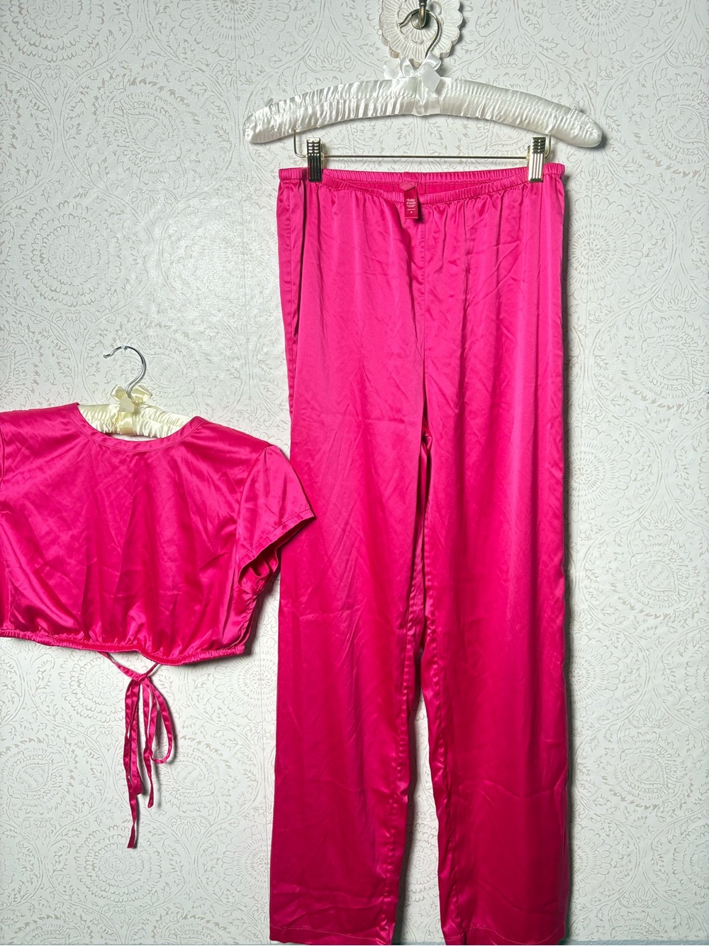 SKIMS satin pajama set